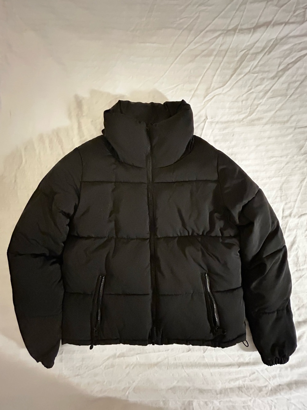 Cotton On Black Puffer Zip-Up